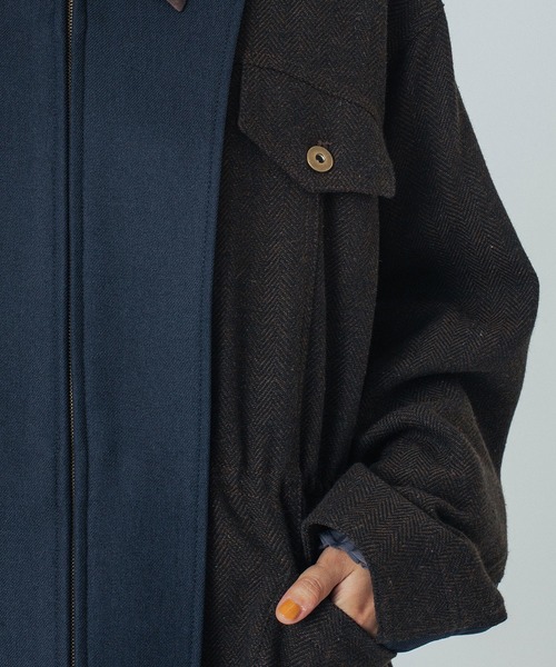 ROSE BUD(ローズバッド)の「HERRINGBONE HUNTING JACKET(その他アウター・レディース・ブラウン/ベージュ・ONE SIZE)」の22枚目の写真