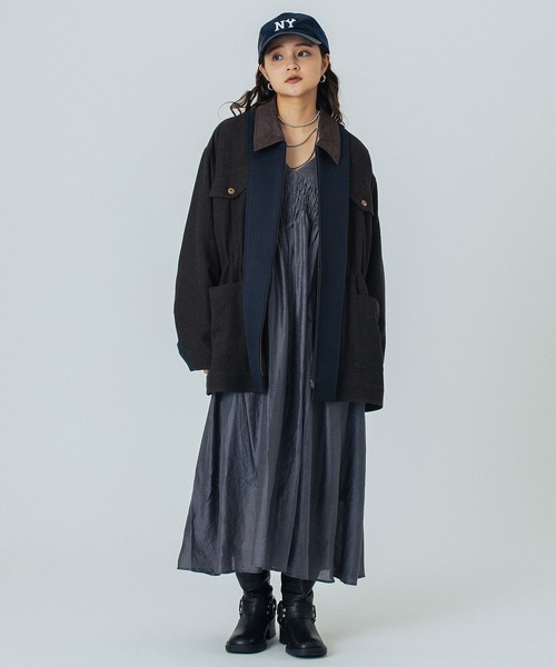 ROSE BUD(ローズバッド)の「HERRINGBONE HUNTING JACKET(その他アウター・レディース・ブラウン/ベージュ・ONE SIZE)」の20枚目の写真