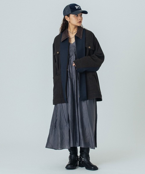 ROSE BUD(ローズバッド)の「HERRINGBONE HUNTING JACKET(その他アウター・レディース・ブラウン/ベージュ・ONE SIZE)」の18枚目の写真