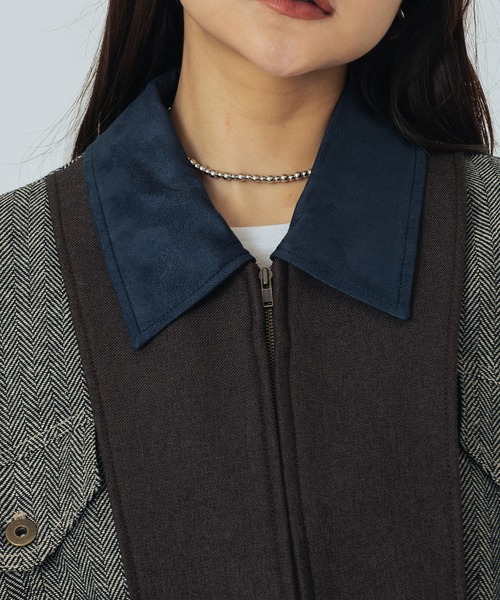 ROSE BUD(ローズバッド)の「HERRINGBONE HUNTING JACKET(その他アウター・レディース・ブラウン/ベージュ・ONE SIZE)」の15枚目の写真