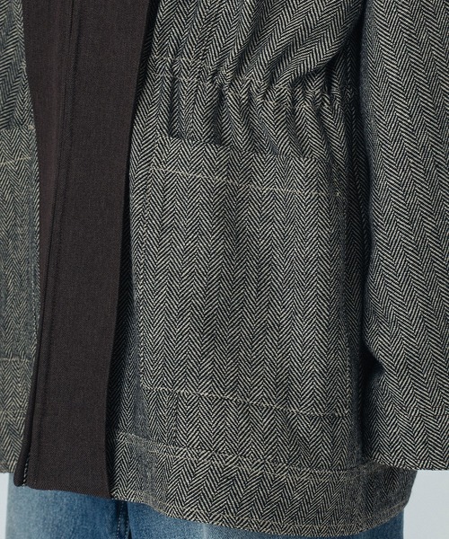 ROSE BUD(ローズバッド)の「HERRINGBONE HUNTING JACKET(その他アウター・レディース・ブラウン/ベージュ・ONE SIZE)」の12枚目の写真