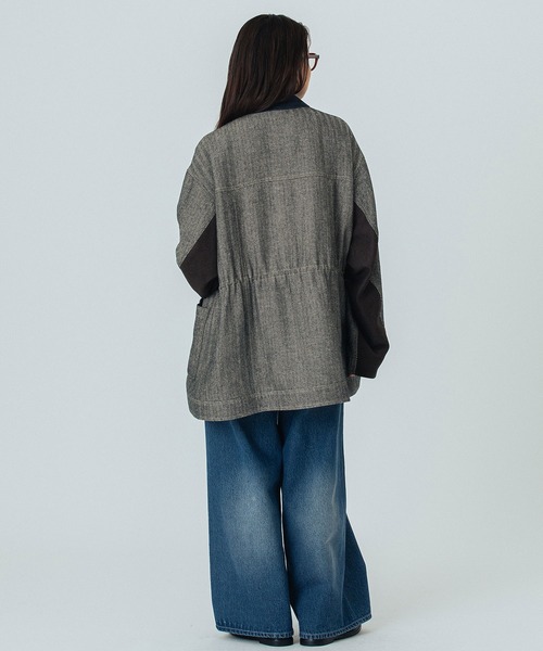 ROSE BUD(ローズバッド)の「HERRINGBONE HUNTING JACKET(その他アウター・レディース・ブラウン/ベージュ・ONE SIZE)」の5枚目の写真
