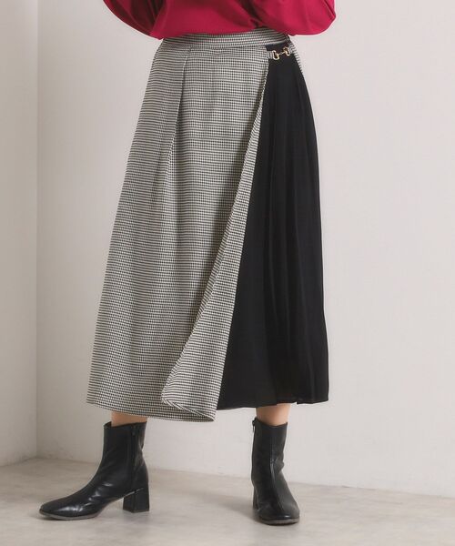 ITS'DEMO（イッツデモ）の「【手洗い可】チェック切替ガウチョパンツ（その他パンツ・レディース・グレー系1/ブラック系1/ダークブラウン系1・00）」の15枚目の写真