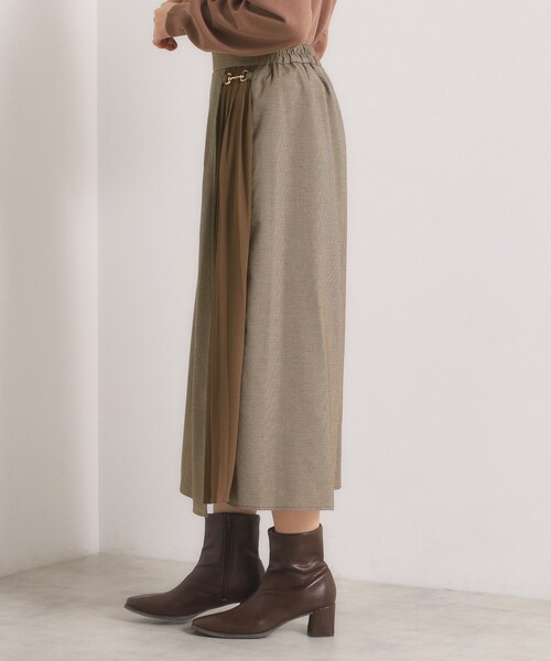 ITS'DEMO（イッツデモ）の「【手洗い可】チェック切替ガウチョパンツ（その他パンツ・レディース・グレー系1/ブラック系1/ダークブラウン系1・00）」の13枚目の写真