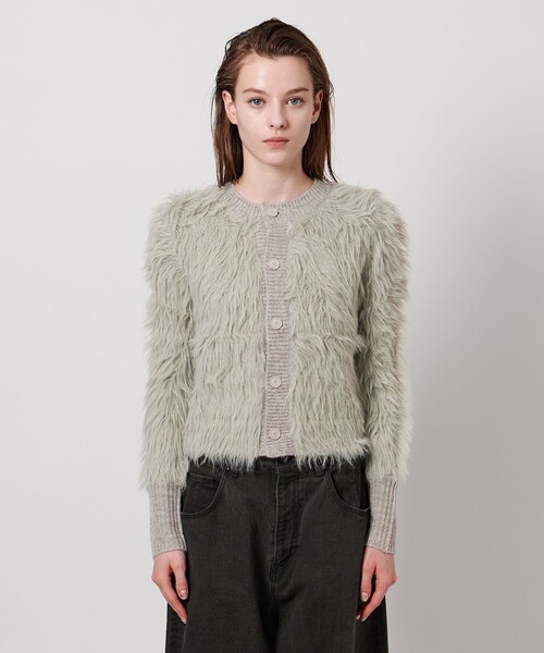 ASTRAET(アストラット)の「<ASTRAET>シャギー クルーネック カーディガン(カーディガン/ボレロ・レディース・ブラック/グレー系/ピンク・FREE)」の21枚目の写真