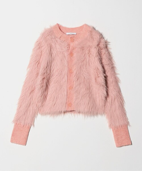 アストラット　カーディガン ASTRAET＞シャギー クルーネック カーディガン（カーディガン/ボレロ