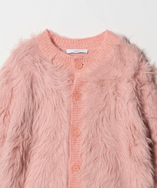 アストラット　カーディガン ASTRAET＞シャギー クルーネック カーディガン（カーディガン/ボレロ