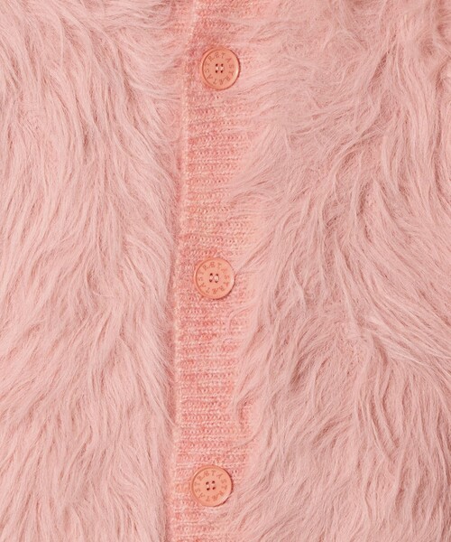 ASTRAET(アストラット)の「<ASTRAET>シャギー クルーネック カーディガン(カーディガン/ボレロ・レディース・ブラック/グレー系/ピンク・FREE)」の9枚目の写真