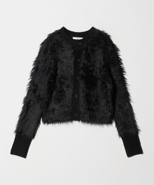 ASTRAET(アストラット)の「<ASTRAET>シャギー クルーネック カーディガン(カーディガン/ボレロ・レディース・ブラック/グレー系/ピンク・FREE)」の10枚目の写真