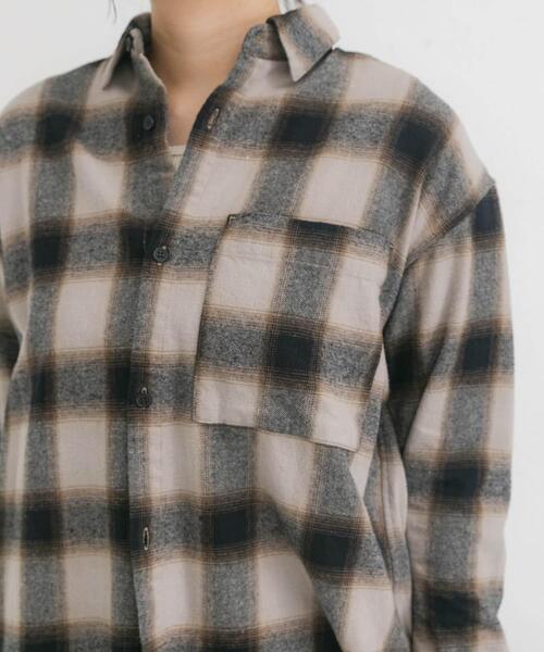 EKAL(エカル)の「製品染オンブレーチェックシャツ(シャツ/ブラウス・レディース・ブラウン/ベージュ系その他・ONE)」の21枚目の写真