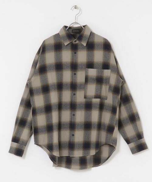 EKAL(エカル)の「製品染オンブレーチェックシャツ(シャツ/ブラウス・レディース・ブラウン/ベージュ系その他・ONE)」の18枚目の写真