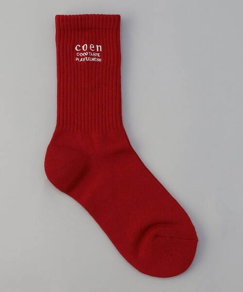 coen（コーエン）の「COENロゴ刺繍リブソックス（ソックス/靴下・レディース・オフホワイト/レッド/イエロー/コバルトブルー・FREE）」の10枚目の写真