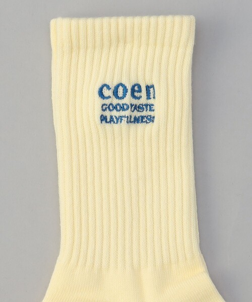 coen（コーエン）の「COENロゴ刺繍リブソックス（ソックス/靴下・レディース・オフホワイト/レッド/イエロー/コバルトブルー・FREE）」の13枚目の写真