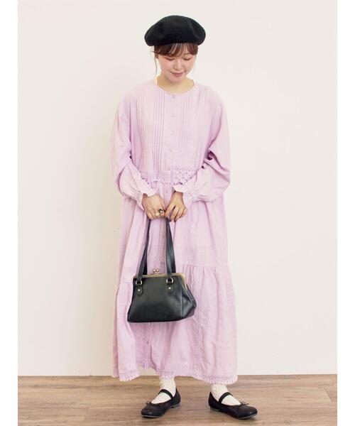 Samansa Mos2(サマンサ モスモス)の「がま口ショルダーバッグ(ハンドバッグ・レディース・ブラック/モカ・F)」の5枚目の写真