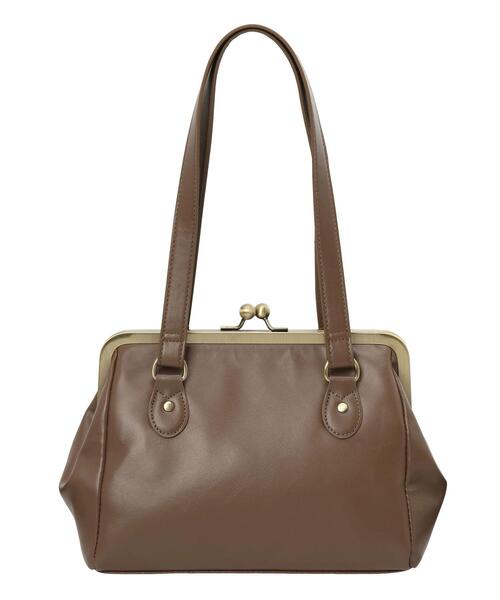 Samansa Mos2(サマンサ モスモス)の「がま口ショルダーバッグ(ハンドバッグ・レディース・ブラック/モカ・F)」の6枚目の写真