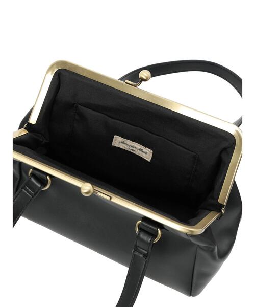 Samansa Mos2(サマンサ モスモス)の「がま口ショルダーバッグ(ハンドバッグ・レディース・ブラック/モカ・F)」の12枚目の写真