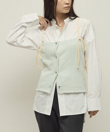 Firsthand（ファーストハンド）の「Firsthand/ファーストハンド アルパカ混 バイカラー ニットビスチェ（チューブトップ）」