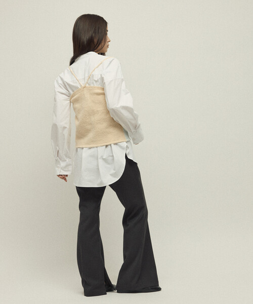 Firsthand(ファーストハンド)の「Firsthand/ファーストハンド アルパカ混 バイカラー ニットビスチェ(チューブトップ・レディース・オフホワイト/グレー/ピンク・FREE)」の12枚目の写真