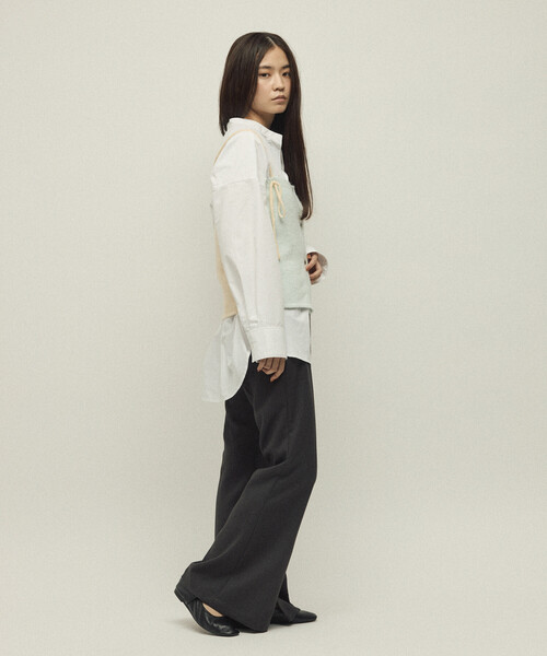 Firsthand(ファーストハンド)の「Firsthand/ファーストハンド アルパカ混 バイカラー ニットビスチェ(チューブトップ・レディース・オフホワイト/グレー/ピンク・FREE)」の13枚目の写真