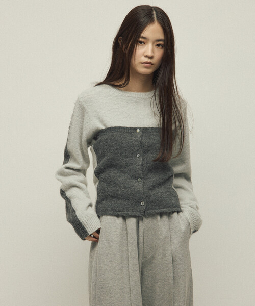 Firsthand(ファーストハンド)の「Firsthand/ファーストハンド アルパカ混 バイカラー ニットビスチェ(チューブトップ・レディース・オフホワイト/グレー/ピンク・FREE)」の20枚目の写真