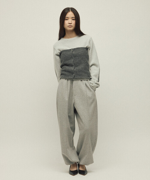 Firsthand(ファーストハンド)の「Firsthand/ファーストハンド アルパカ混 バイカラー ニットビスチェ(チューブトップ・レディース・オフホワイト/グレー/ピンク・FREE)」の22枚目の写真