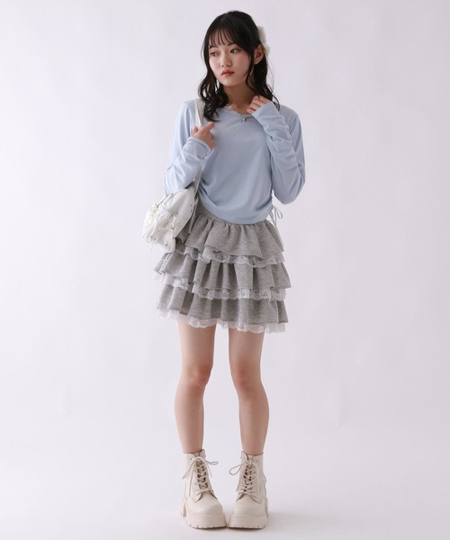 repipi armario（レピピ アルマリオ）の「【girly line】ジェルプリントシャーリングT（Tシャツ/カットソー・キッズ・ホワイト/ブルー系その他/ブラック系その他・SMALL/MEDIUM/LARGE）」の6枚目の写真