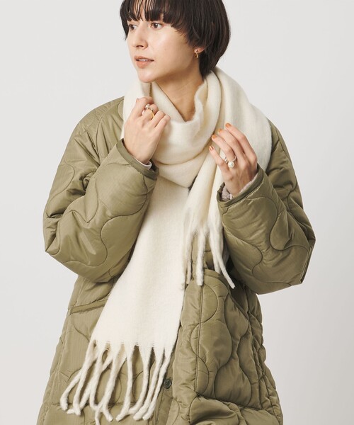 UNITED ARROWS(ユナイテッドアローズ)の「ブラッシュ加工 マフラー(マフラー・レディース・ライトグレー/オフホワイト/ライラック・FREE)」の13枚目の写真