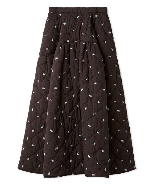 フラワーエンブロイダリーキルティングスカート（スカート）｜emmi