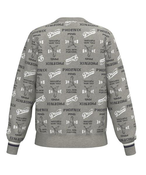 セール】【PING APPAREL】ジャガード総柄クルーネックニットプル