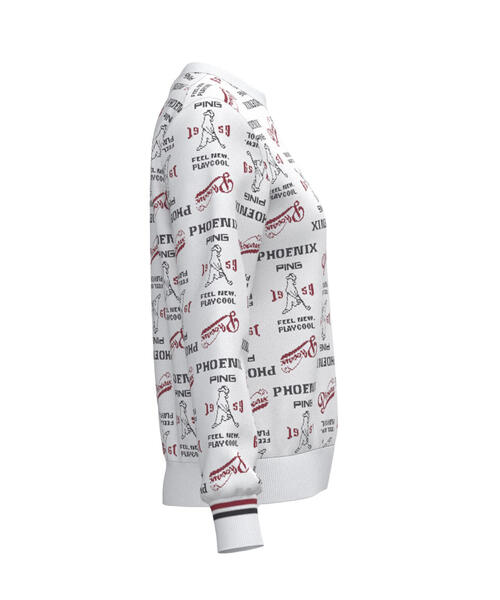 PING モノグラム柄 ジャガードクルーネックニット プルオーバーロゴセーター PING モノグラム柄 ジャガードクルーネックニット プルオーバーロゴ