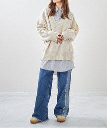 sunny branch（サニーブランチ）の「★畦編み深Vネックニット★（ニット/セーター・メンズ）」