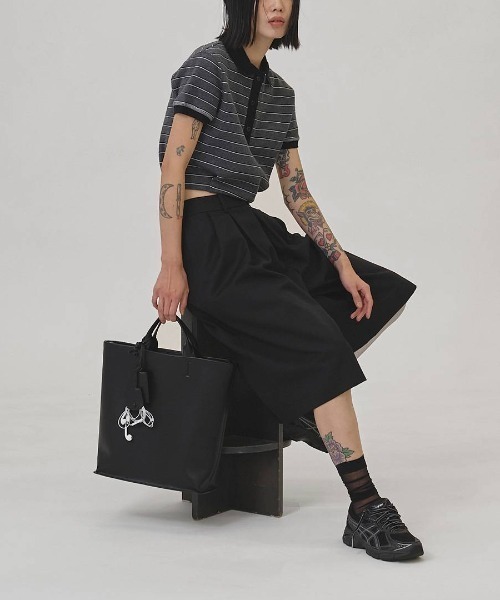TODAYFUL(トゥデイフル)の「TODAYFUL Border Polo Tops ボーダーポロトップス/12610606(ポロシャツ・レディース・チャコールグレー/チョコ・ONE SIZE)」の5枚目の写真