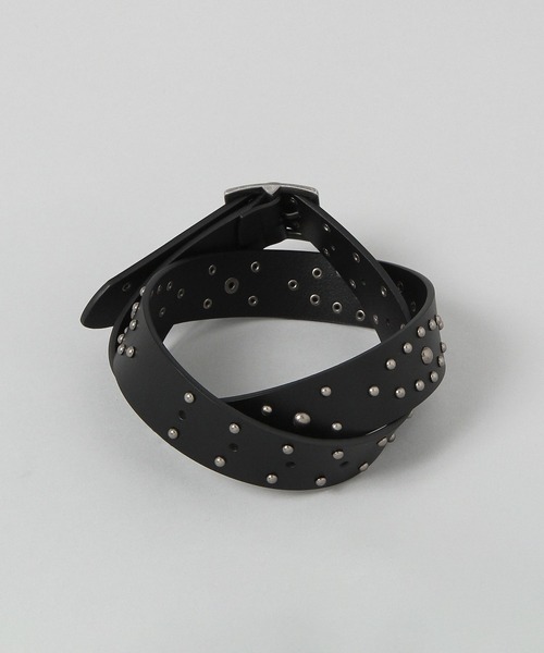 JEANASIS（ジーナシス）の「リベットラインベルト/601815（ベルト・レディース・ブラック/ライトベージュ・FREE）」の6枚目の写真