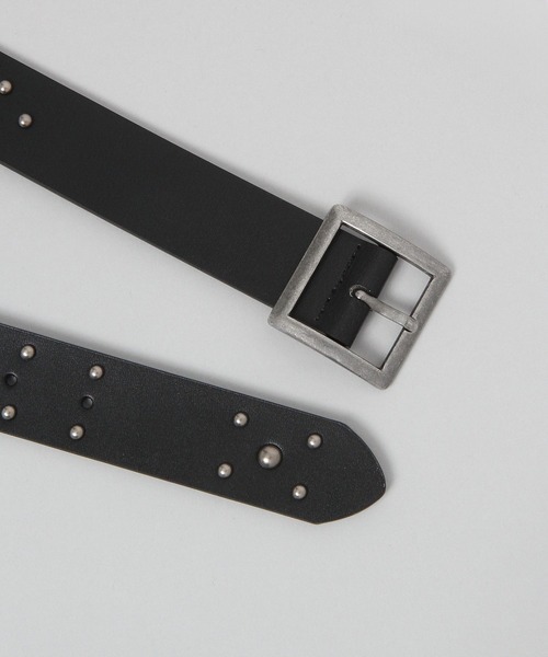 JEANASIS（ジーナシス）の「リベットラインベルト/601815（ベルト・レディース・ブラック/ライトベージュ・FREE）」の7枚目の写真