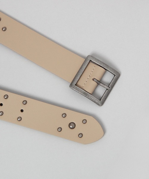 JEANASIS（ジーナシス）の「リベットラインベルト/601815（ベルト・レディース・ブラック/ライトベージュ・FREE）」の8枚目の写真