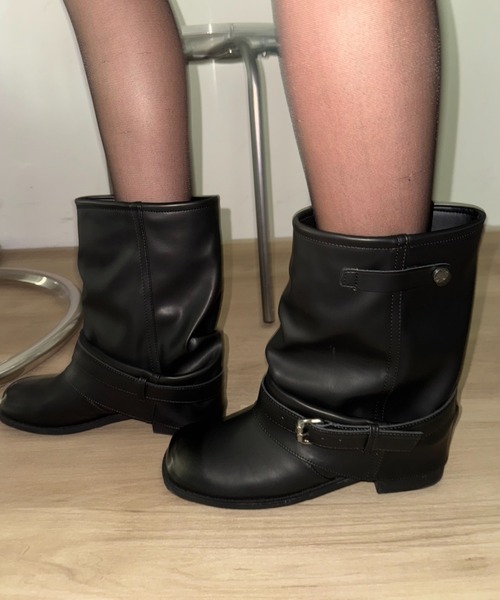 SHAGGIE(シャギー)の「ショートカバーブーツ(ブーツ・レディース・ブラウン/ブラック・SMALL/X-LARGE/LARGE/MEDIUM)」の5枚目の写真
