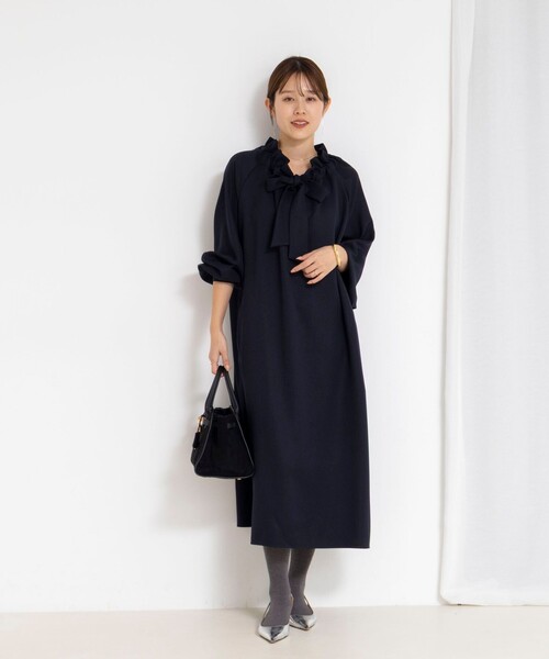 セール】ウォッシャブル2WAYリボンギャザーワンピース（ワンピース