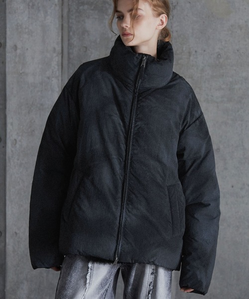 SERACE】Loose volume seamless high neck padded jacket / ルーズ