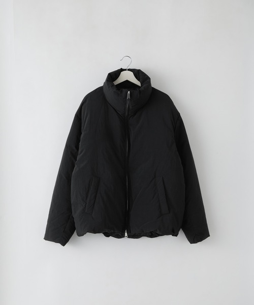 ボリュームルーズダウンジャケット SERACE】Loose volume seamless high neck padded jacket / ルーズ
