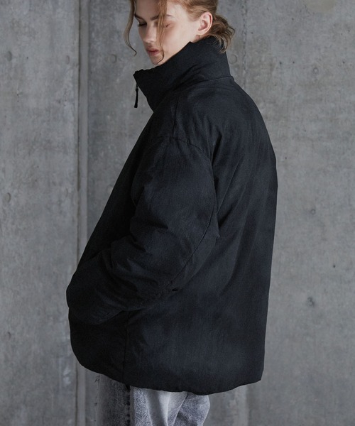 SERACE】Loose volume seamless high neck padded jacket / ルーズ