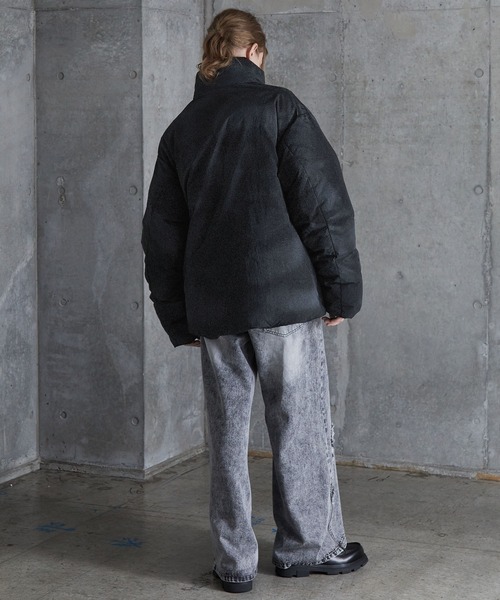 ボリュームルーズダウンジャケット SERACE】Loose volume seamless high neck padded jacket / ルーズ