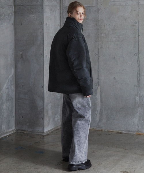 SERACE】Loose volume seamless high neck padded jacket / ルーズ