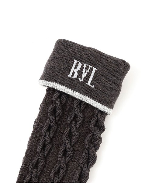 by LOVEiT（バイラビット）の「折り返しハイソックス（ソックス/靴下・キッズ・ブラウン/グレー・M/L）」の3枚目の写真