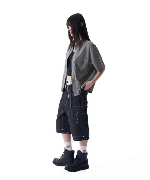 AAKAM（アーカム）の「2-Lined Zip-Up Half Shirts (Gray)（シャツ/ブラウス・レディース・その他・1/2）」の8枚目の写真