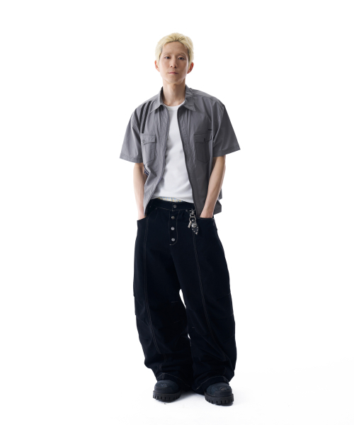 AAKAM（アーカム）の「2-Lined Zip-Up Half Shirts (Gray)（シャツ/ブラウス・レディース・その他・1/2）」の12枚目の写真