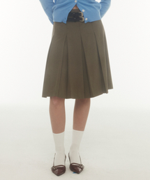 Midnight Move | 2 belt skirt (brown)(スカート)