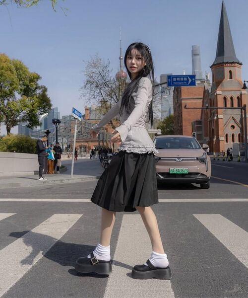 Midnight Move（ミッドナイトムーブ）の「2 belt skirt (brown)（スカート・レディース・その他・SMALL/MEDIUM）」の7枚目の写真
