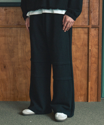 NODU（ノードユー）の「ダブルラインワイドパンツ【ブラック】（スウェットパンツ）」