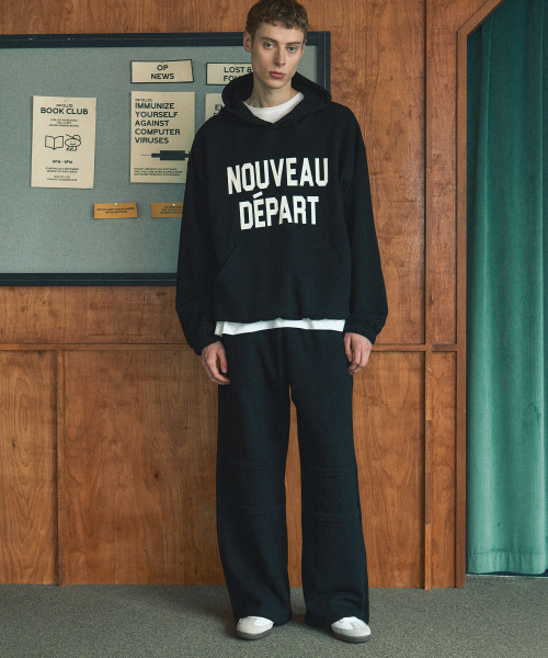 NODU(ノードユー)の「ダブルラインワイドパンツ【ブラック】(スウェットパンツ・メンズ・その他・MEDIUM/LARGE)」の3枚目の写真