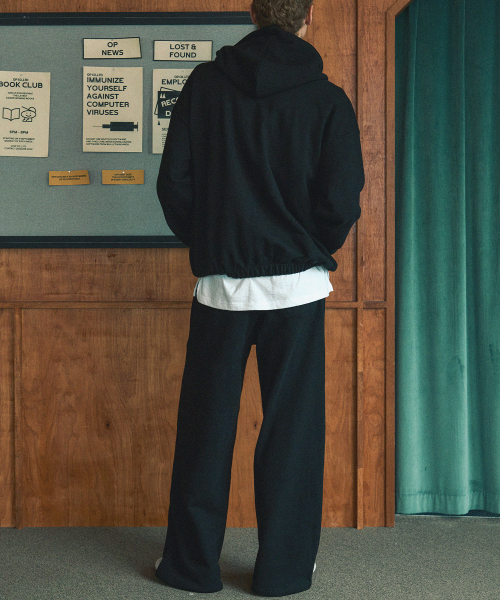 NODU(ノードユー)の「ダブルラインワイドパンツ【ブラック】(スウェットパンツ・メンズ・その他・MEDIUM/LARGE)」の4枚目の写真